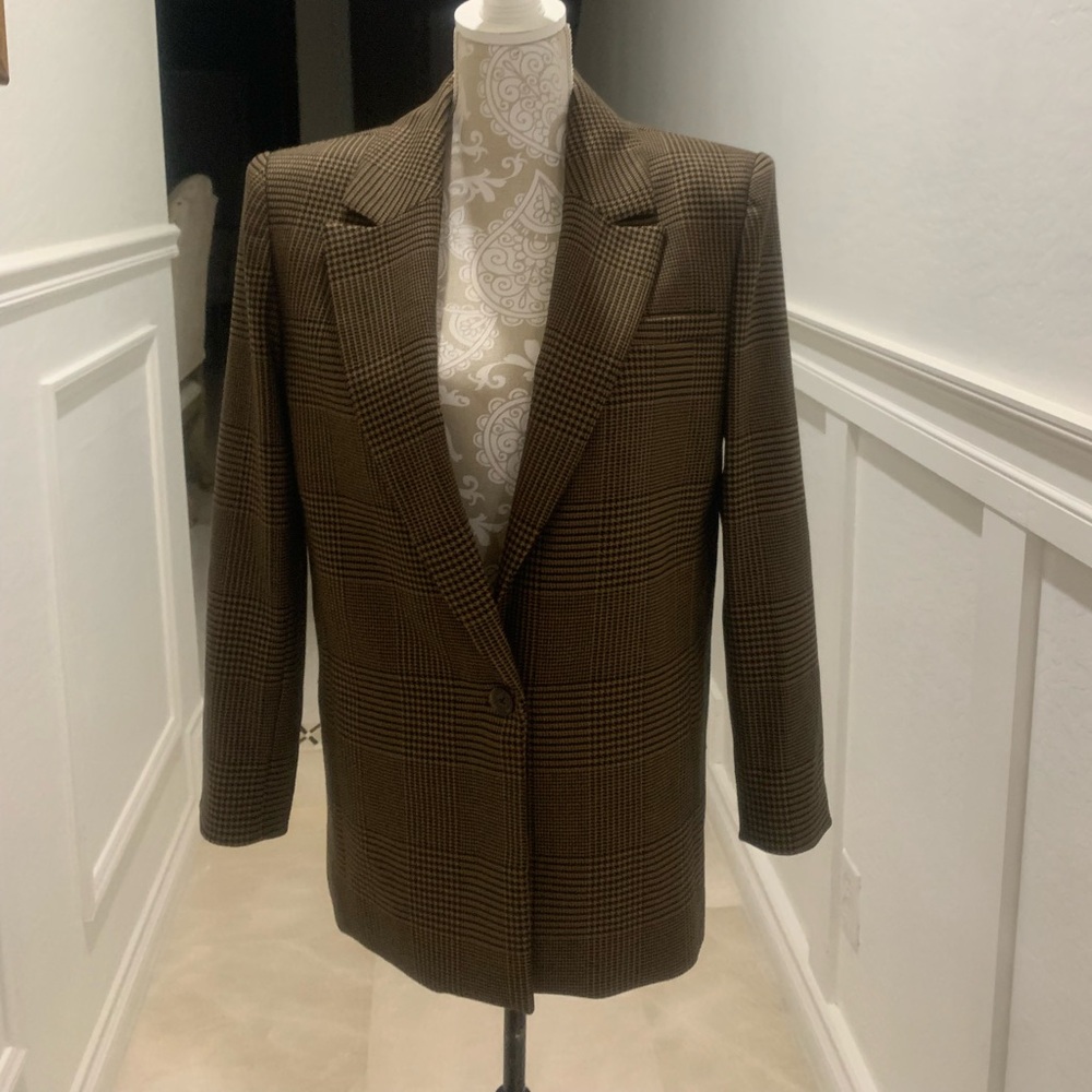 Alice and Olivia Colley Strong Shoulder Blazer Size 4 - Picture 3 of 12